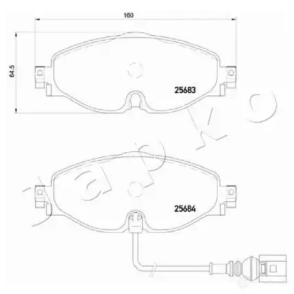 Тормозные колодки, комплект JAPKO KN 7VX 1438441462 500907 изображение 1