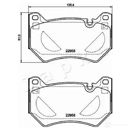 Тормозные колодки, комплект JAPKO 500962 HDI XRO 1438441590