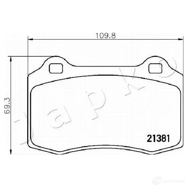 Тормозные колодки, комплект JAPKO 510311 1438441611 B P3IX изображение 1