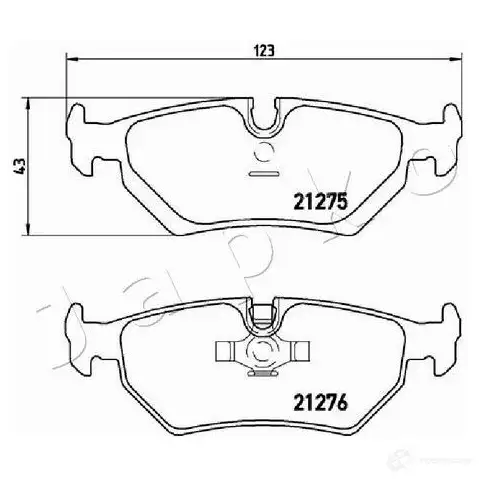 Тормозные колодки, комплект JAPKO MBT1L K 1438441855 510314 изображение 1