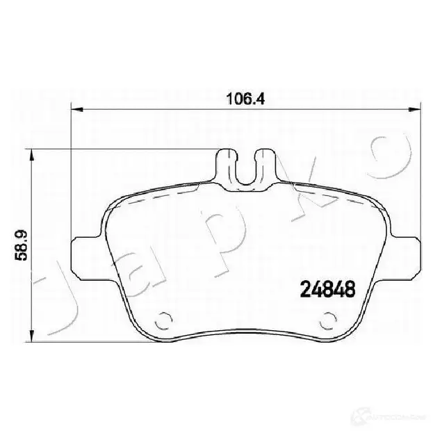 Тормозные колодки, комплект JAPKO 510501 1437525403 54 9NK9 изображение 1