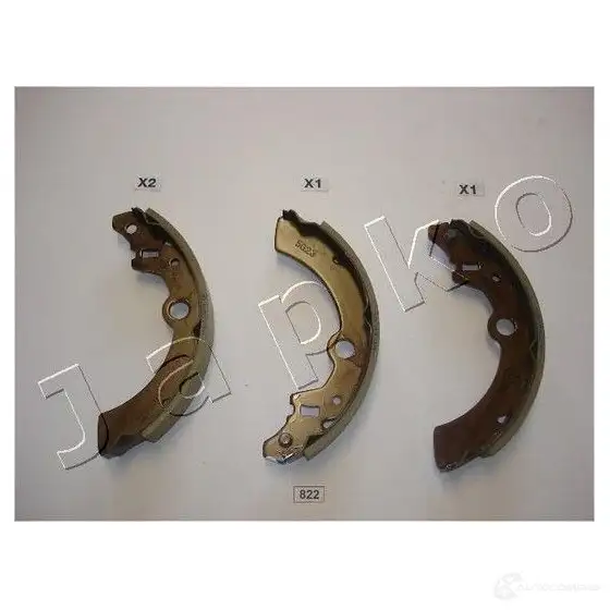 Барабанные тормозные колодки, комплект JAPKO 3236914 55822 38 XV5 8033001578089