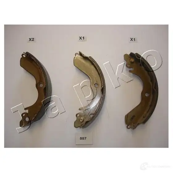 Барабанные тормозные колодки, комплект JAPKO 3236841 E 9YJS 8033001577594 55587
