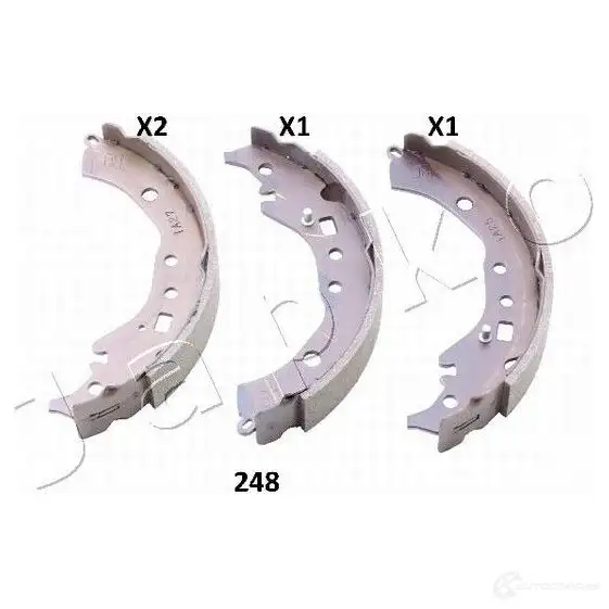 Барабанные тормозные колодки, комплект JAPKO 55248 X JE00ST 8033001842074 3236718