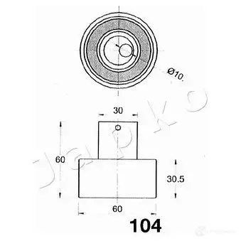 Натяжитель ремня ГРМ JAPKO 3234165 45104 COAR W 8033001564785 изображение 1