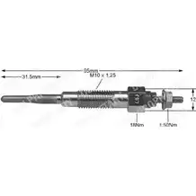 Свеча накала DELPHI PI7ML6 H HDS234 D95SF2 942630