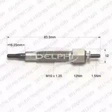 Свеча накала DELPHI UO039E 1SG19F S HDS815 942779