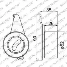 Комплект ремня ГРМ DELPHI K60IW3 943502 KDB229 U N249J2