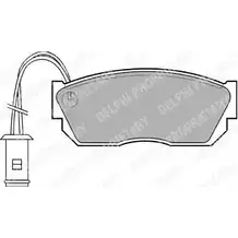 Тормозные колодки дисковые, комплект DELPHI TL0JF LP519 21 127 950351