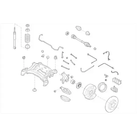 Подвеска колеса DELPHI 953573 4 HSE3 K79V01 MERC-10229-R изображение 0