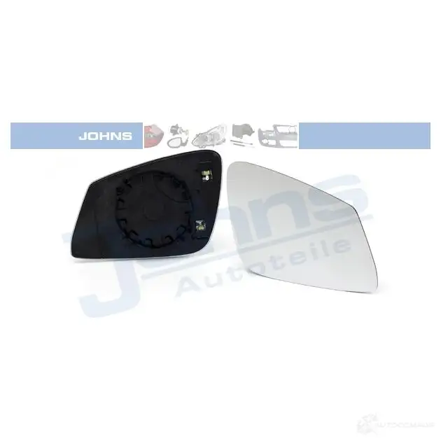 Зеркальный элемент, стекло наружного зеркала JOHNS 20103881 1340563 I3W XG