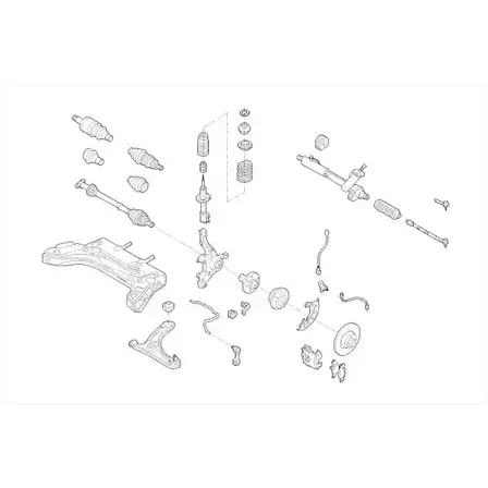 Подвеска колеса DELPHI AX1RA 966289 QBRGX MZ VW-10044-F