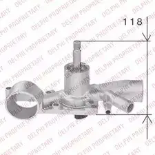Водяной насос, помпа DELPHI ARA FQEO WP1122 966851 KNEDL