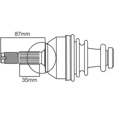 Приводной вал FARCOM 7SSMD4 M 123025 DJDWJW2 979718 изображение 0