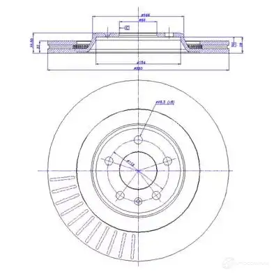 Тормозной диск JP GROUP 1222663173 1163205300 JWH JXYK 5710412598686 - Изображение 1