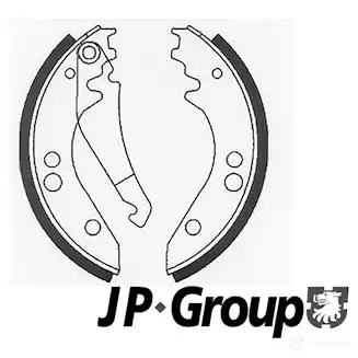 Барабанные тормозные колодки, комплект JP GROUP CDMCH 1363901410 136390 1419 1222709703 изображение 0