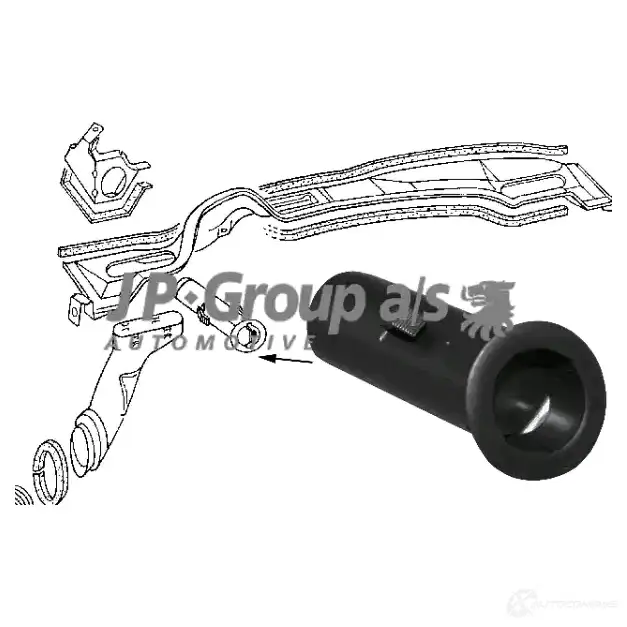 Воздухозаборник капота JP GROUP 5710412114428 6BGP T6 1222794769 8189801206 - Изображение 1