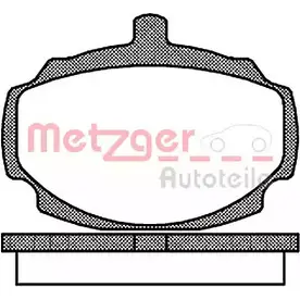 Тормозные колодки, дисковые, комплект METZGER 986755 2 0037 0049.00 58QG5