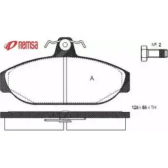 Тормозные колодки, дисковые, комплект METZGER 2 1266 0156.00 986803 8OW04S