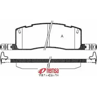 Тормозные колодки, дисковые, комплект METZGER UZ37RS 0367.00 986931 2 1688