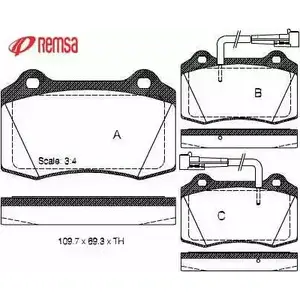 Тормозные колодки, дисковые, комплект METZGER 213 82 0434.22 986992 FO1XRUJ