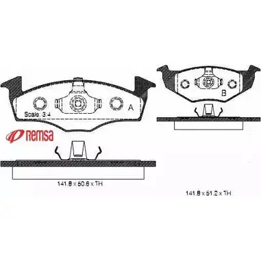 Тормозные колодки, дисковые, комплект METZGER 987066 OF6H2K9 0609.20 2 1866
