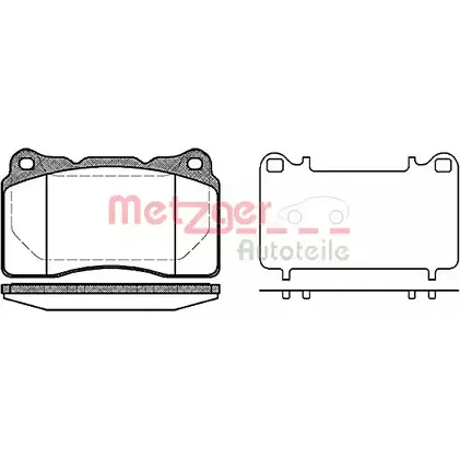 Тормозные колодки, дисковые, комплект METZGER 69KGB 0666.10 230 92 987104 изображение 0