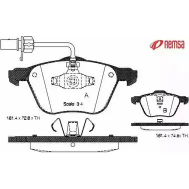 Тормозные колодки, дисковые, комплект METZGER 987217 232 69 23270 0836.02 изображение 0