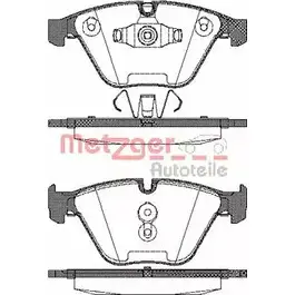 Тормозные колодки, дисковые, комплект METZGER 24327 2425 5 0857.10 987304 изображение 0