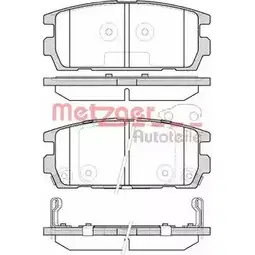 Тормозные колодки, дисковые, комплект METZGER 0877.02 24201 987478 2 3813 изображение 0