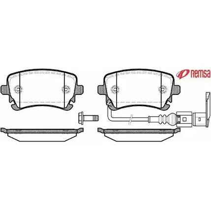 Тормозные колодки, дисковые, комплект METZGER BTS52 0897.11 989487 233 26 изображение 0