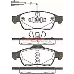 Тормозные колодки, дисковые, комплект METZGER 996763 1248.02 2 4538 25180