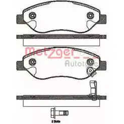 Тормозные колодки, дисковые, комплект METZGER 996786 24551 1276.01 2 4550 изображение 0