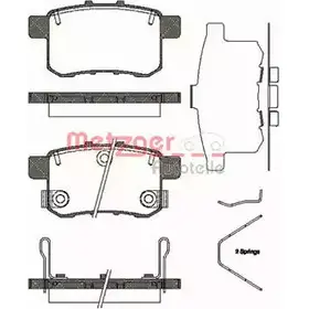 Тормозные колодки, дисковые, комплект METZGER 24661 1332.12 997596 24 435