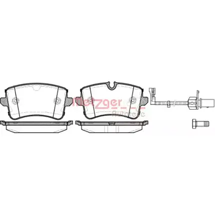 Тормозные колодки, дисковые, комплект METZGER 997601 246 06 25214 1343.10 изображение 0