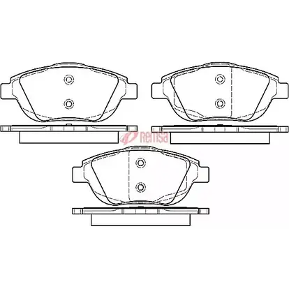 Тормозные колодки, дисковые, комплект METZGER 2 4883 DAPN5XY 997626 1392.00