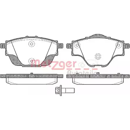 Тормозные колодки, дисковые, комплект METZGER 1557.00 997730 25828 25 827