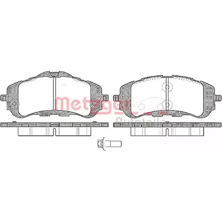 Тормозные колодки, дисковые, комплект METZGER 25584 1559.00 25 583 997731