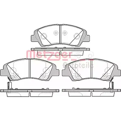 Тормозные колодки, дисковые, комплект METZGER 25977 25 976 998835 1583.02