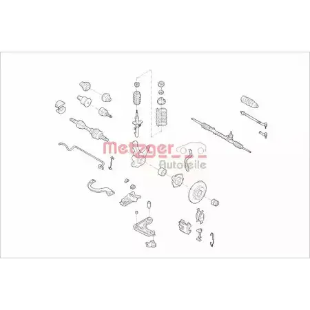 Подвеска колеса METZGER FOA7V 1011242 UTZ1LT MFM4 J изображение 0