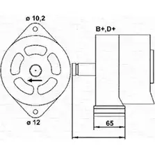 Генератор MAGNETI MARELLI 1016814 63 320023 MAN770 063320023010 изображение 0