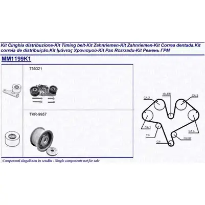 Комплект ремня ГРМ MAGNETI MARELLI ZQA7Y 341311991101 1024557 EX/M M1086K19