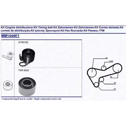 Комплект ремня ГРМ MAGNETI MARELLI 341314441101 EX/ MM1086K50 1024626 YX9CPA