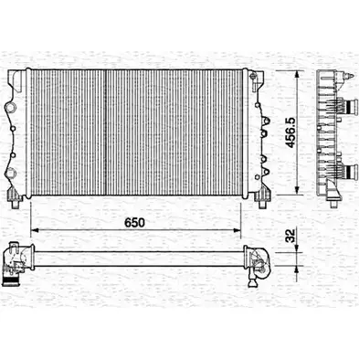 Радиатор охлаждения двигателя MAGNETI MARELLI BM 379 350213379000 KCJJ3 1027365 изображение 0