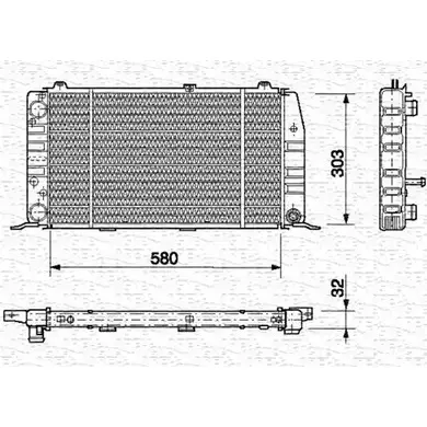 Радиатор охлаждения двигателя MAGNETI MARELLI 350213401000 RKTFUXC BM 401 1027383 изображение 0