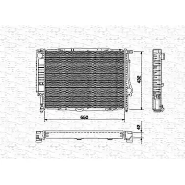 Радиатор охлаждения двигателя MAGNETI MARELLI IUJ1F 350213424000 B M424 1027404 изображение 0