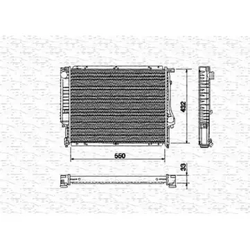 Радиатор охлаждения двигателя MAGNETI MARELLI 1027408 BM 431 1N7PD 350213431000 изображение 0