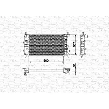 Радиатор охлаждения двигателя MAGNETI MARELLI 1027439 BM4 93 350213493000 M3IN9