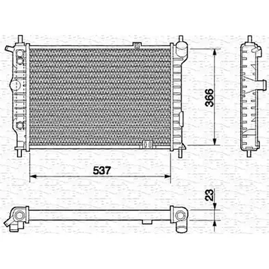 Радиатор охлаждения двигателя MAGNETI MARELLI IBD94 BM5 86 1027495 350213586000 изображение 0