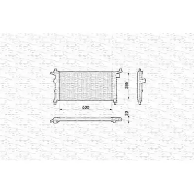 Радиатор охлаждения двигателя MAGNETI MARELLI 1027658 B M775 350213775000 XRR4D